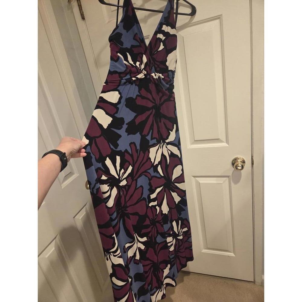 Nine West Floral Pattern Maxi Dress Size 6 - Picture 7 of 14